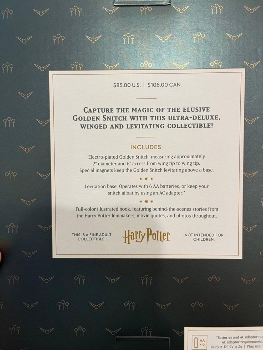 Harry Potter Levitating Golden Snitch - Picture 3 of 4